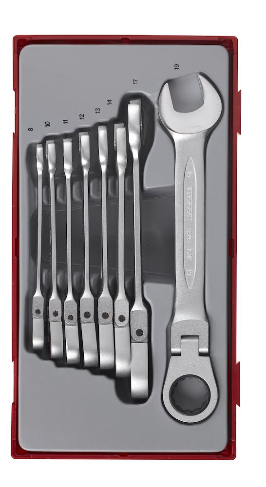 Teng Tools TT6508RF Ratcheting Combination Spanner Set RF TT1 8 Pieces