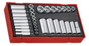 Teng Tools TTAF32 1/4" & 3/8" Socket Set AF 6 pt TT1 32 Pieces