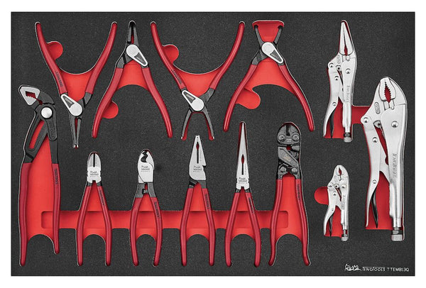 Teng Tools TTEMB13Q Plier Set Q FOAM4X4 13 Pieces