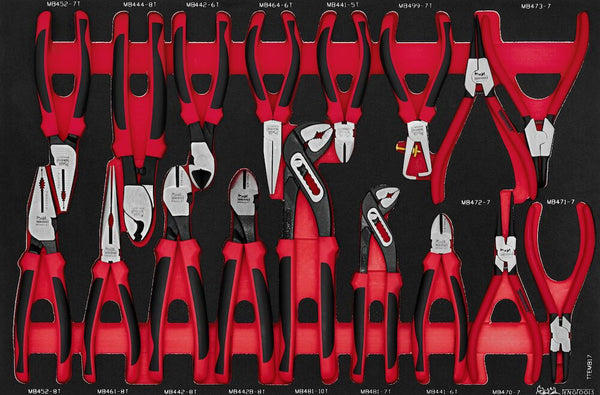 Teng Tools TTEMB17 Plier Set Power Grip 17 Pieces EVA Tray