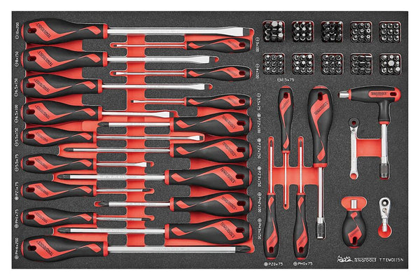 Teng Tools TTEMD115N Mixed driver and bits set FOAM4X4 115 pieces