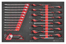 Teng Tools TTEMD33 Screwdriver and Spanner Set 33 Pieces EVA Tray