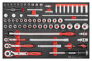 Teng Tools TTESK67 1/4", 3/8" & 1/2" drive metric socket set 67 pcs