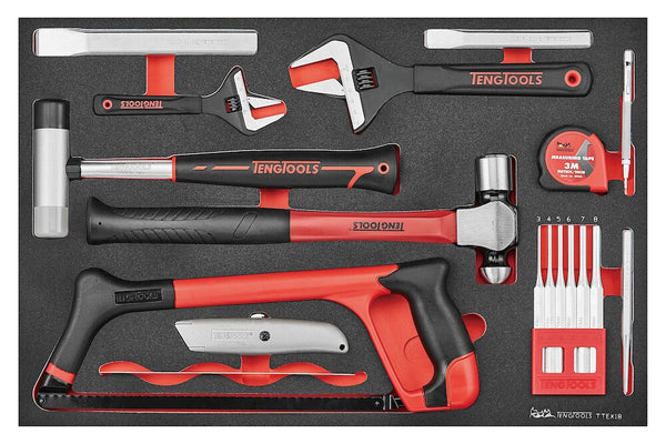 Teng Tools TTEX18 General tool set 18 pieces