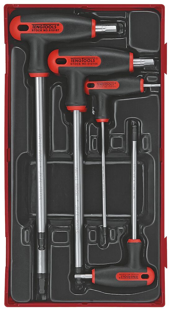 Teng Tools TTHEX7AF T-Handle Ball Point Hex Key Set AF TT1 7 Pieces