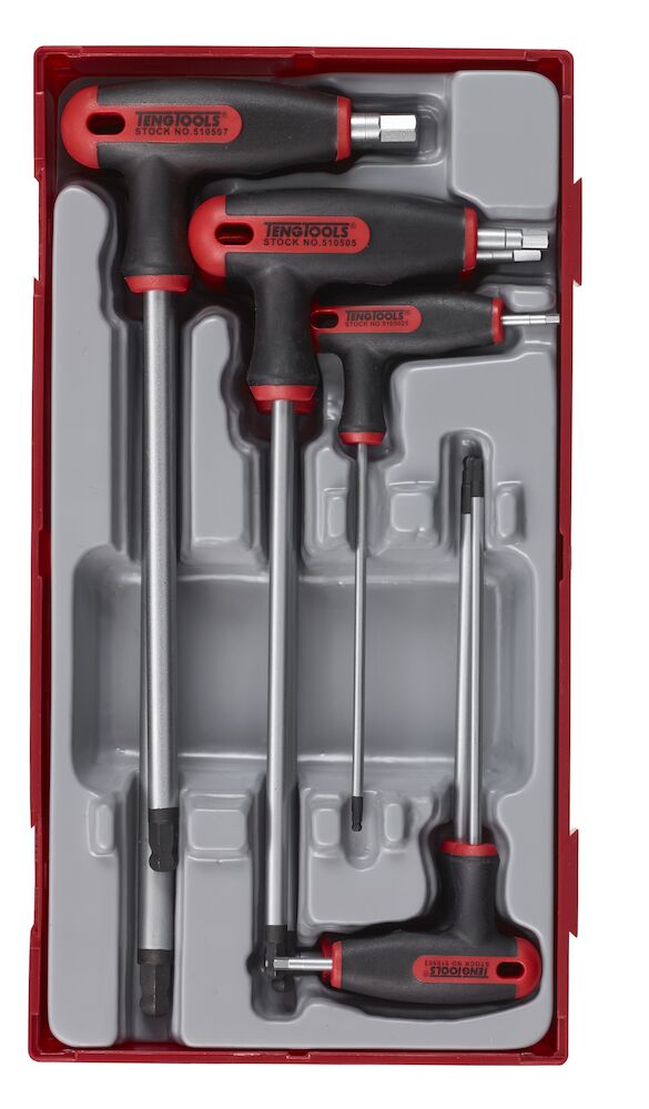 Teng Tools TTHEX7 T-Handle Ball Point Hex Key Set TT1 7 Pieces