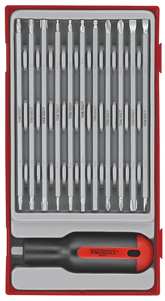 Teng Tools TTMD12D Screwdriver Blade Set Mixed TT1 12 Pieces