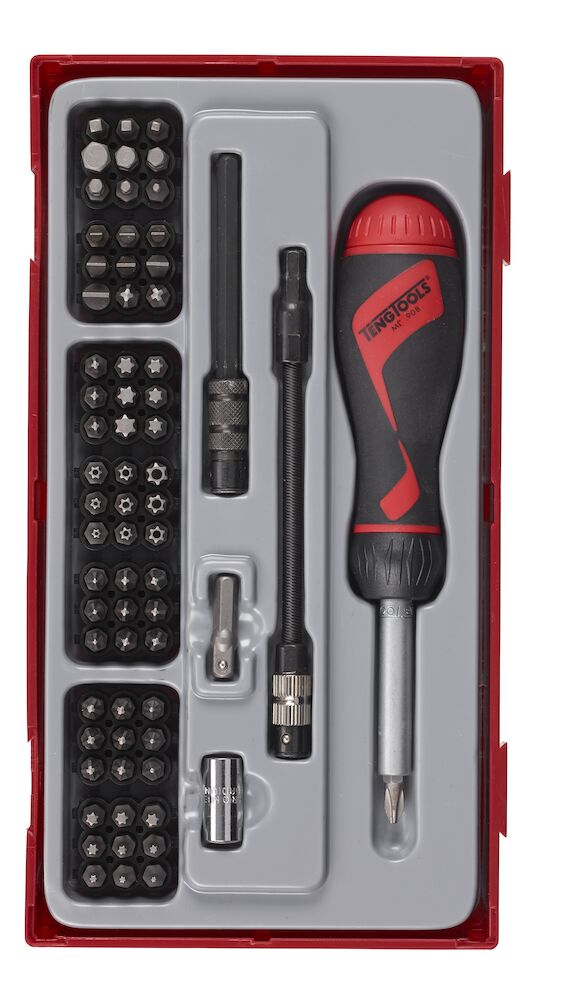 Teng Tools TTMD74 Ratcheting Screwdriver Bit Set TT1 74 Pieces
