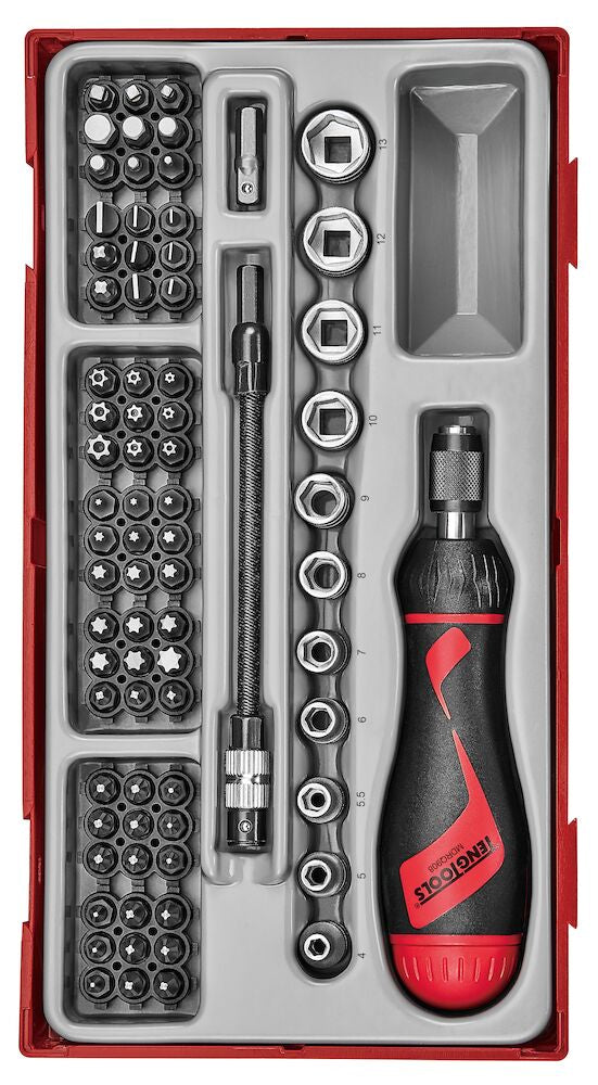 Teng Tools TTMDR84 Ratcheting Bits Driver Set TT1 84 Pieces
