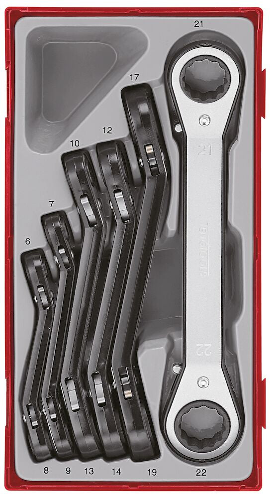 Teng Tools TTRORS Ratcheting Ring Spanner Set TT1 6 Pieces