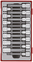 Teng Tools TTRS15 1/2" Long RibeÂ¨ & XZN/Triple Square Bit Socket Set TT1 15 Pieces