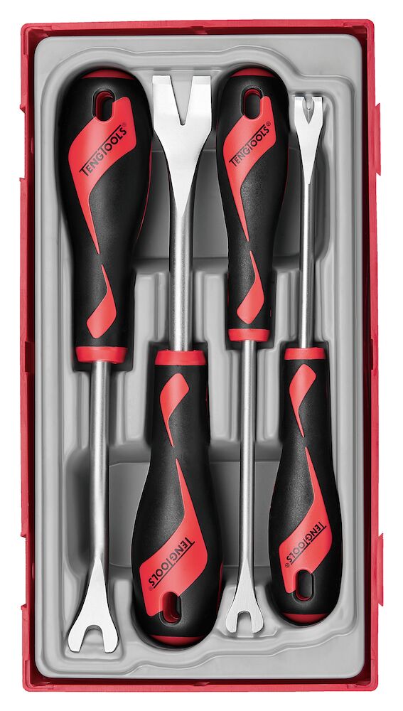 Teng Tools TTSR04A Trim & panel fastener clip removal set TT1 4 pcs