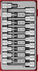 Teng Tools TTTX18 Socket Set 1/2" Drive TX Bit 18 Pieces TT Tray