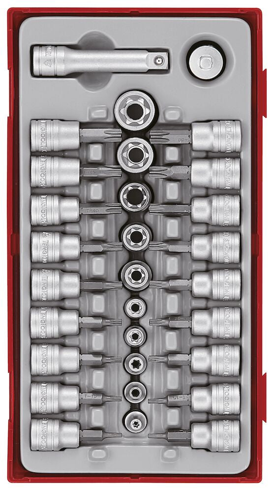 Teng Tools TTTX30 3/8" TX Bit Socket Set TT1 30 Pieces