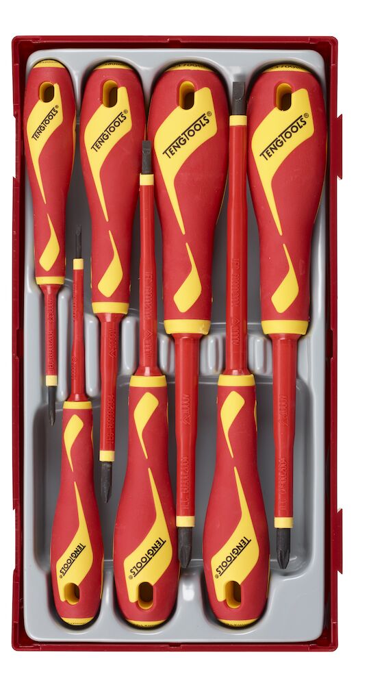 Teng Tools TTV907N Screwdriver Set 1000 Volt 7 Pieces TT Tray