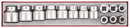Teng Tools TTX3414 3/4" Socket Set 6 pt TTX4 14 Pieces