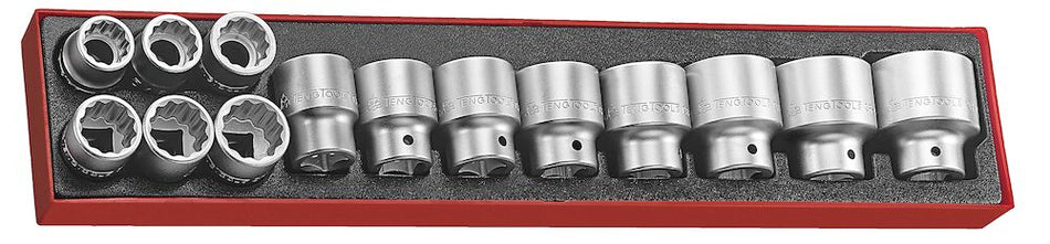 Teng Tools TTX34AF 3/4" Socket Set 12 pt AF TTX4 14 Pieces