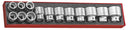 Teng Tools TTX34AF 3/4" Socket Set 12 pt AF TTX4 14 Pieces