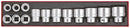 Teng Tools TTX34AF 3/4" Socket Set 12 pt AF TTX4 14 Pieces