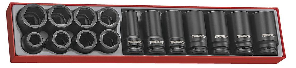 Teng Tools TTX9415 3/4" Impact Socket Set DIN TTX4 15 Pieces