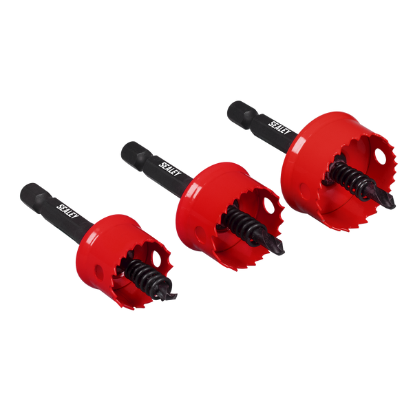 Sealey TWHS3 Thin Wall Hole Saw Set 3pc