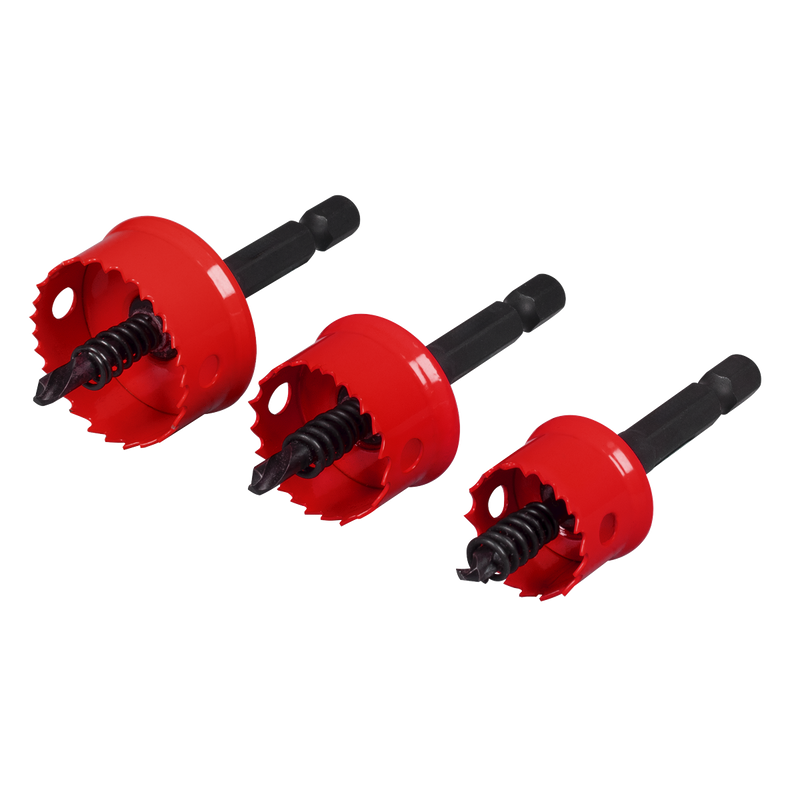 Sealey TWHS3 Thin Wall Hole Saw Set 3pc