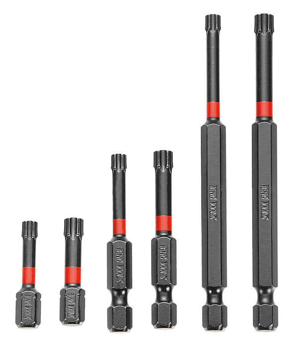 Teng Tools TXP3003005 Impact Bit TX30 30mm Length 1/4" Hex Drive 5 Pieces