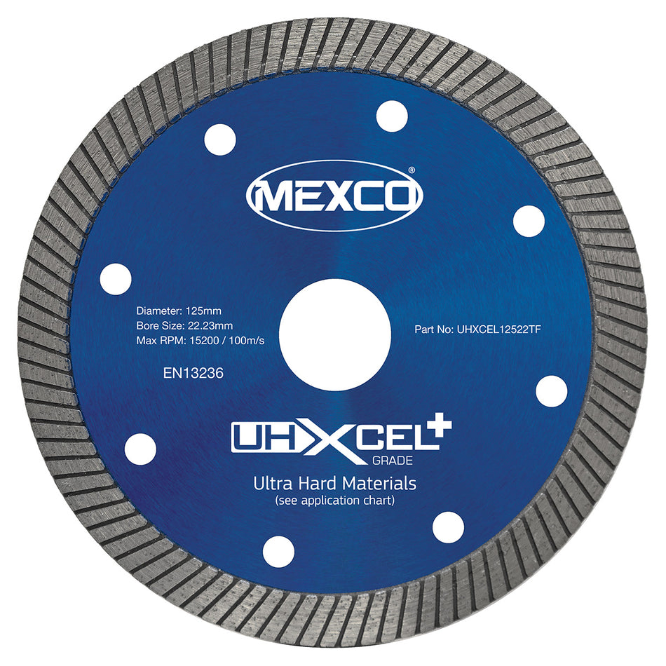 Mexco UHXCEL12522TF 125MM ULTRA HARD MATERIALS UHXCEL+ GRADE
