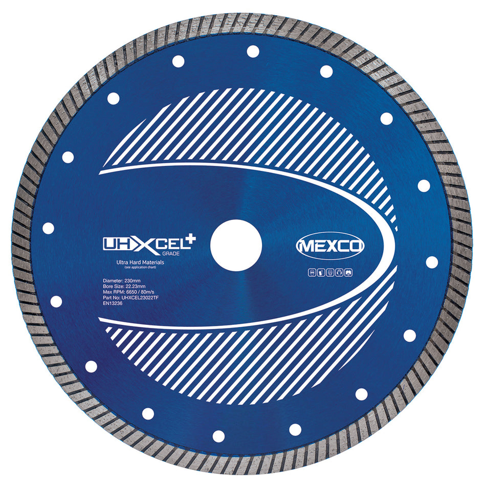 Mexco UHXCEL23022TF 230MM ULTRA HARD MATERIALS UHXCEL+ GRADE 22.23MM BORE