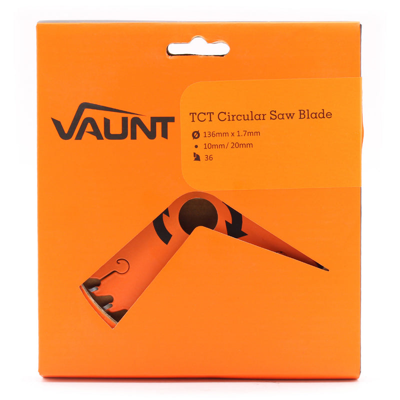 Vaunt V1310001 136mm x 20mm 36T TCT Circular Saw Blade with 10mm Reduction Ring