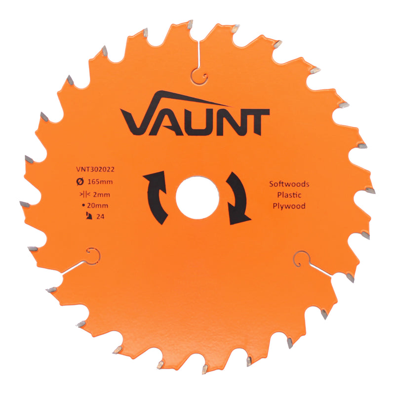 Vaunt V1310002 165mm x 20mm 24T TCT Circular Saw Blade