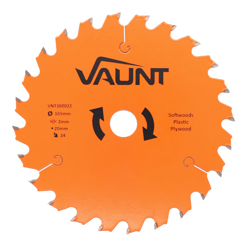 Vaunt V1310002 165mm x 20mm 24T TCT Circular Saw Blade