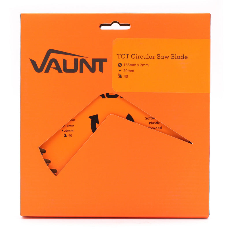 Vaunt V1310003 165mm x 20mm 40T TCT Circular Saw Blade