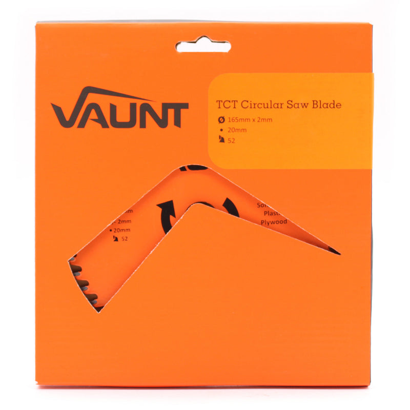 Vaunt V1310004 165mm x 20mm 52T TCT Circular Saw Blade