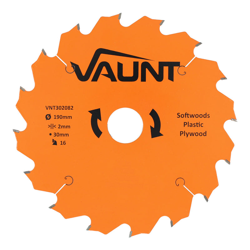 Vaunt V1310008 190mm x 30mm 16T TCT Circular Saw Blade