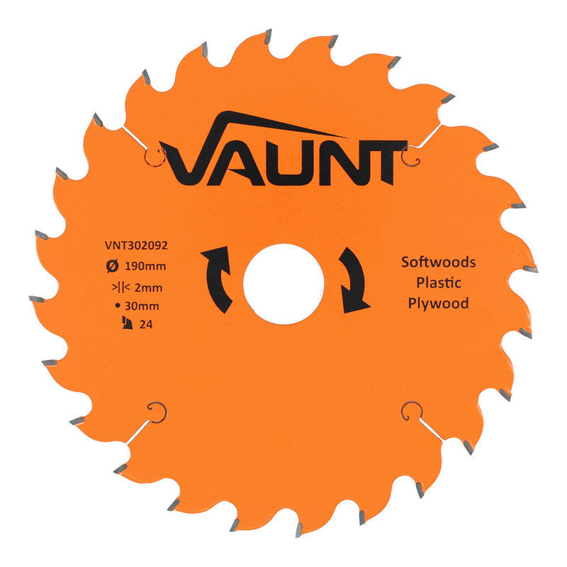 Vaunt V1310009 190mm x 30mm 24T TCT Circular Saw Blade