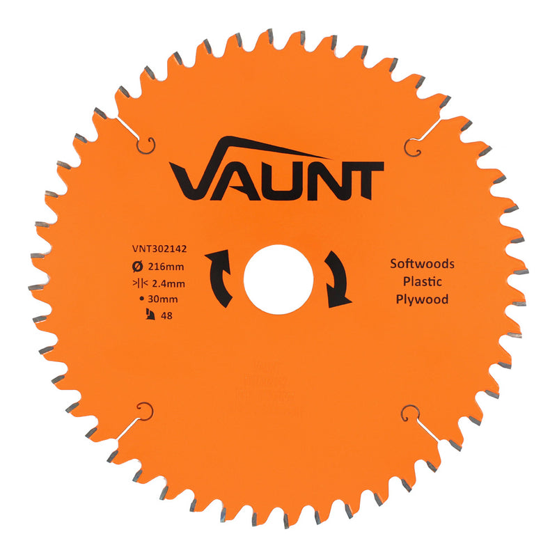 Vaunt V1310014 216mm x 30mm 48T TCT Circular Saw Blade