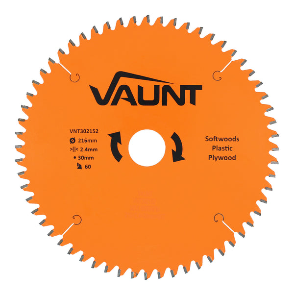 Vaunt V1310015 216mm x 30mm 60T TCT Circular Saw Blade