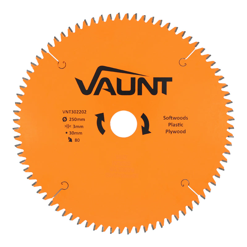 Vaunt V1310020 250mm x 30mm 80T TCT Circular Saw Blade
