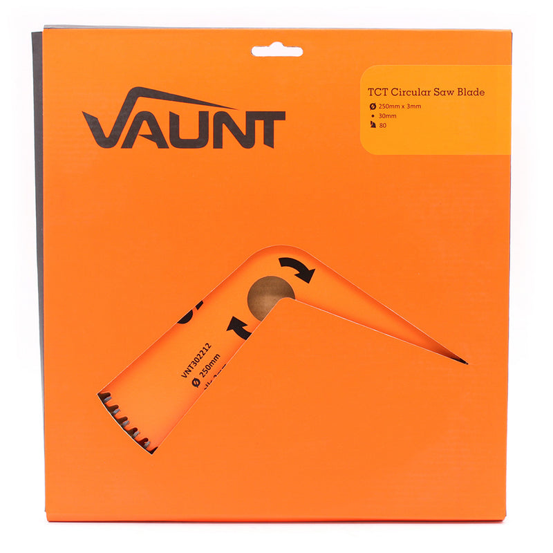 Vaunt V1310021 250mm x 30mm 80T TCT Circular Saw Blade for Aluminium Cutting