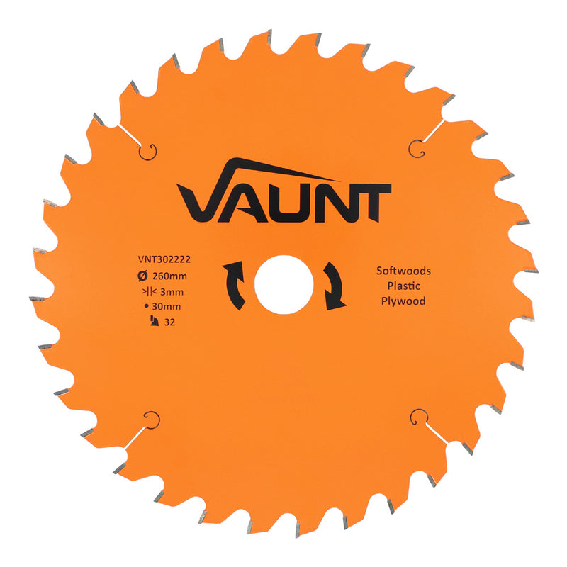 Vaunt V1310022 260mm x 30mm 32T TCT Circular Saw Blade