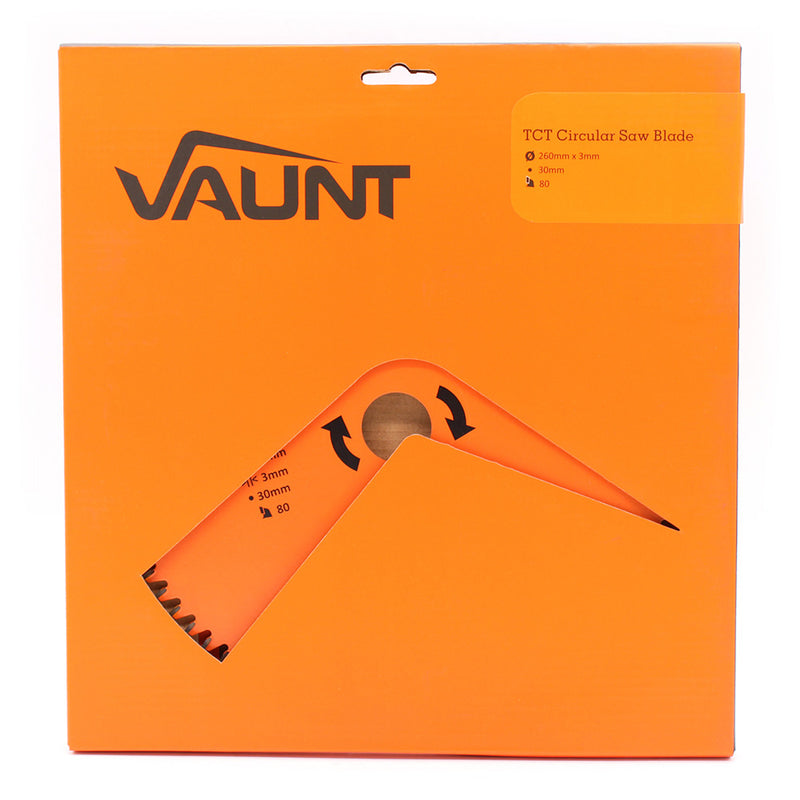 Vaunt V1310024 260mm x 30mm 80T TCT Circular Saw Blade