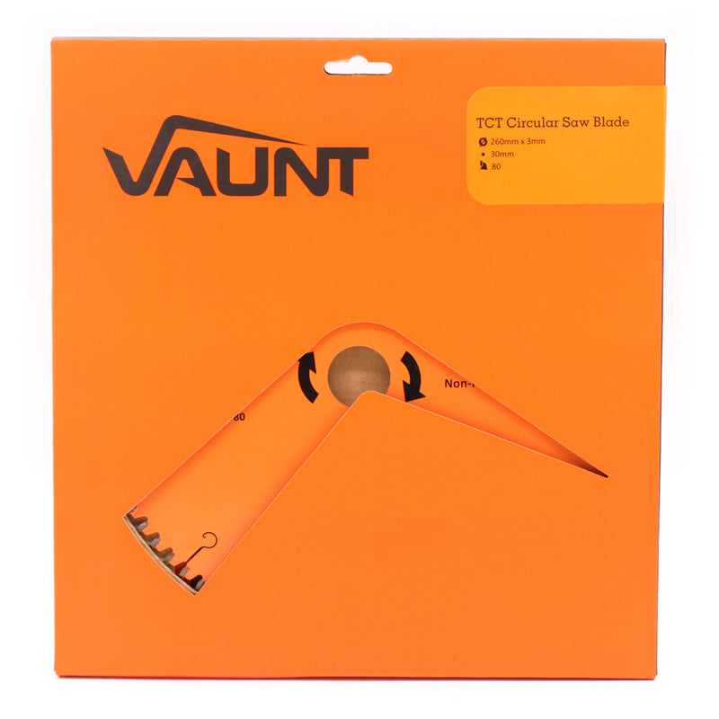 Vaunt V1310025 260mm x 30mm 80T TCT Circular Saw Blade for Aluminium Cutting