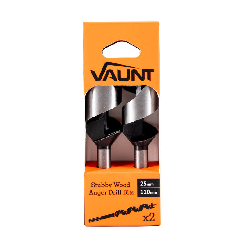 Vaunt V1315011 Wood Auger Drill Bit 25mm x 110mm - Pack of 2