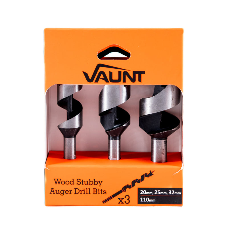 Vaunt V1315013 Wood Auger Drill Bit 20, 25, 32mm x 110mm - Set of 3