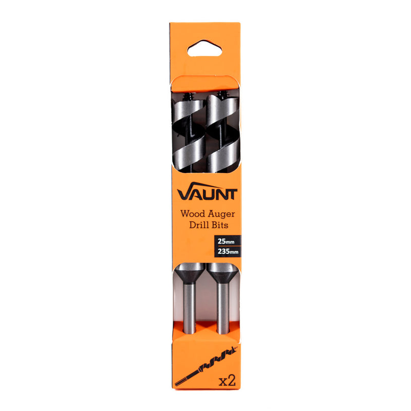 Vaunt V1315016 Wood Auger Drill Bit 25mm x 235mm - Pack of 2