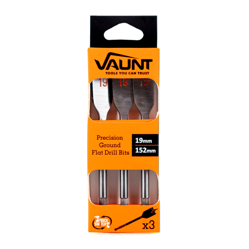 Vaunt V1321003 Flat Bit 19mm - Pack of 3