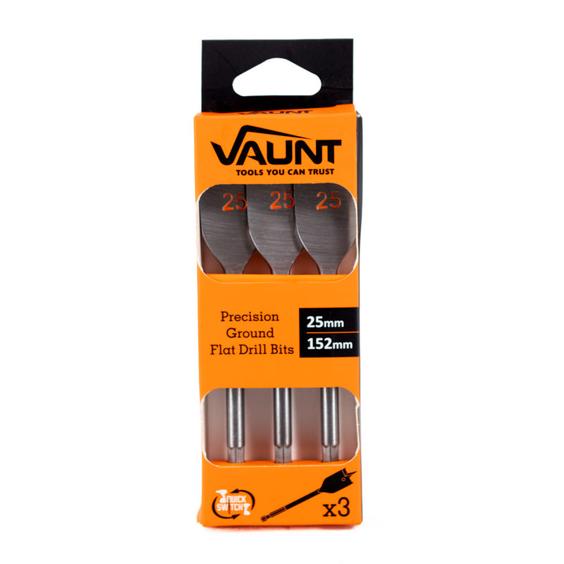 Vaunt V1321005 Flat Bit 25mm - Pack of 3