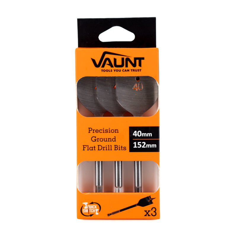 Vaunt V1321007 Flat Bit 40mm - Pack of 3