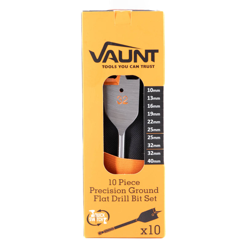 Vaunt V1321010 10 Piece Flat Bit Set